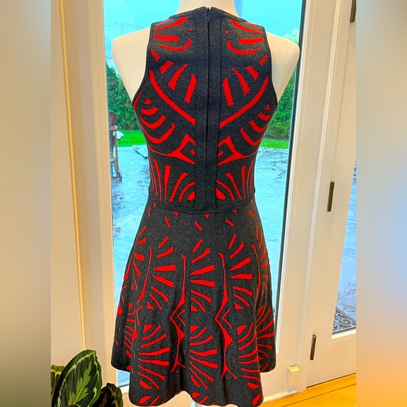 Parker Knit Dress - Grey & Red Size Small - Picture 5 of 9